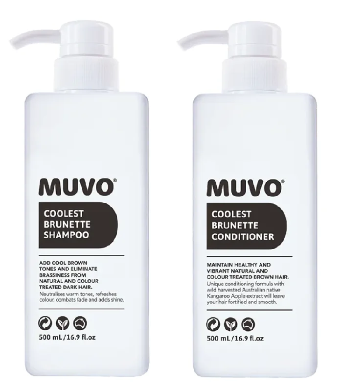 MUVO Coolest Brunette Shampoo and Conditioner 500ml Bundle