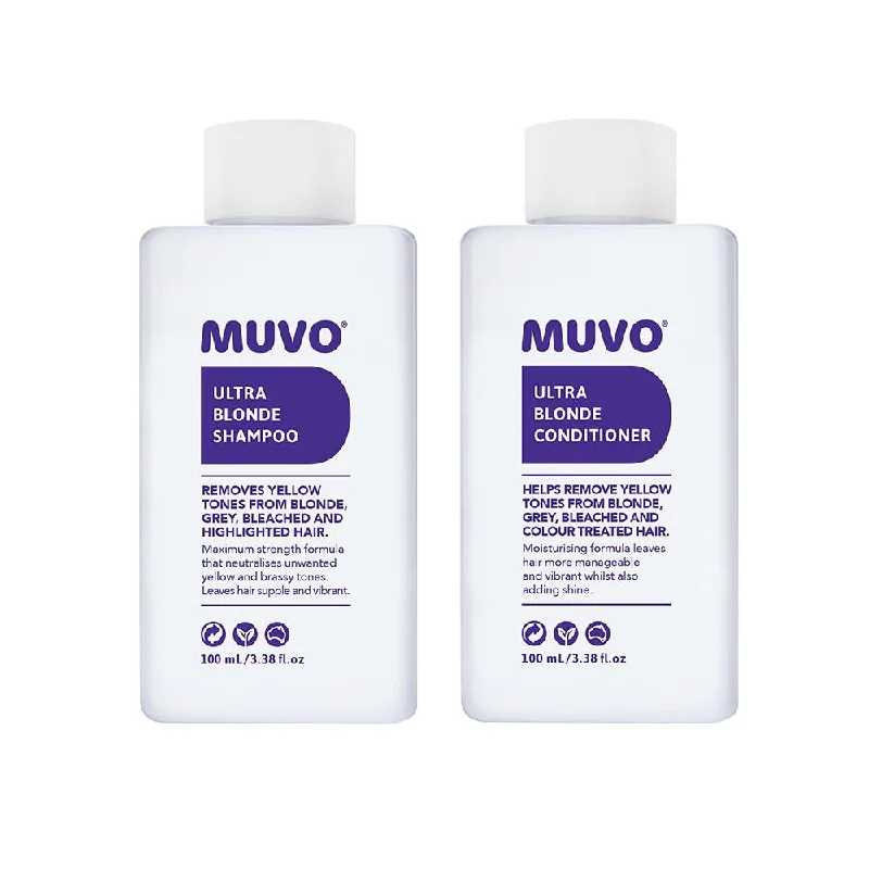 MUVO Ultra Blonde Shampoo and Conditioner 100ml Petite Pair