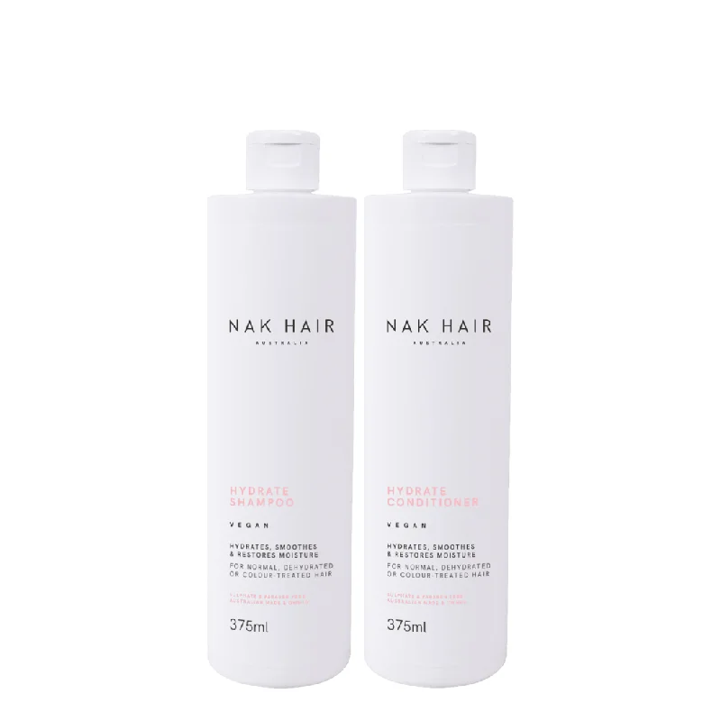 Nak Hydrate Shampoo and Conditioner 375ml Duo