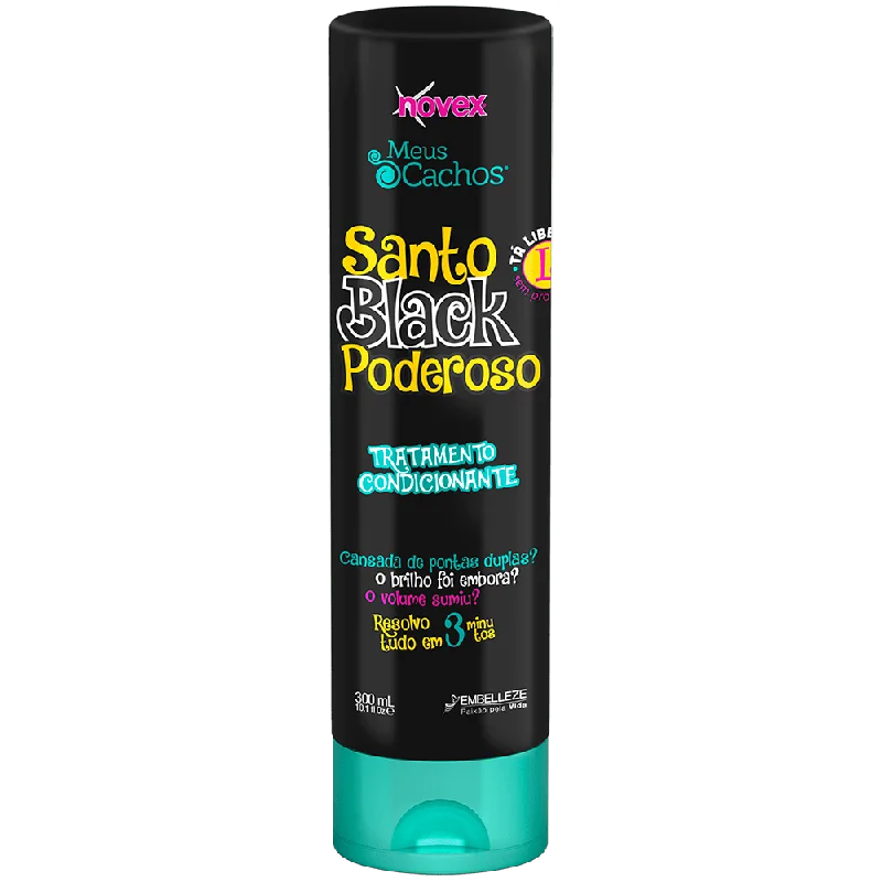 tips for reducing hair loss from over-styling -Novex Conditioner My Cachos Santo Black Powerful 300ml