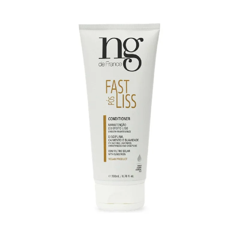 nourishing oils for dry hair ends and frizz control -Pos Fast Liss Conditioner 200ML - NG de France