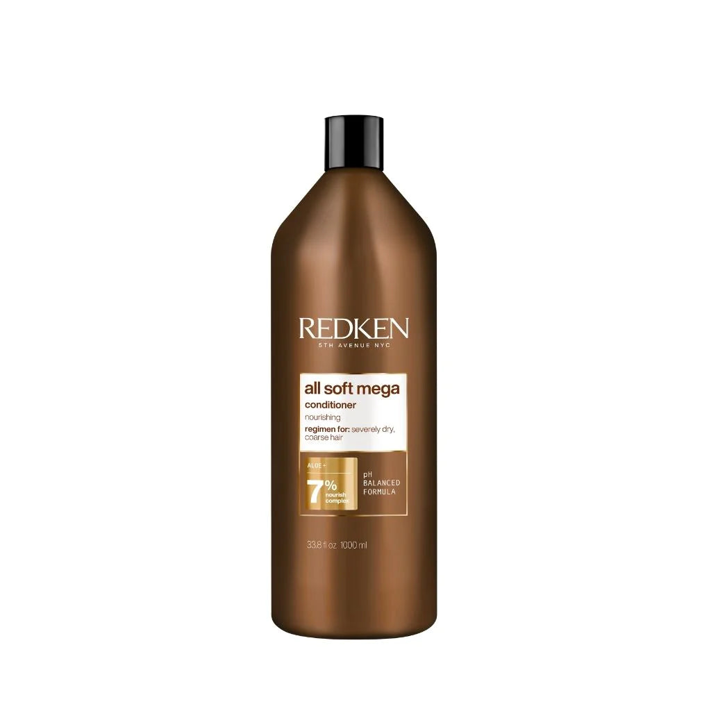 how to repair heat-damaged hair with natural products -Redken All Soft Mega Curls Conditioner 1 Litre