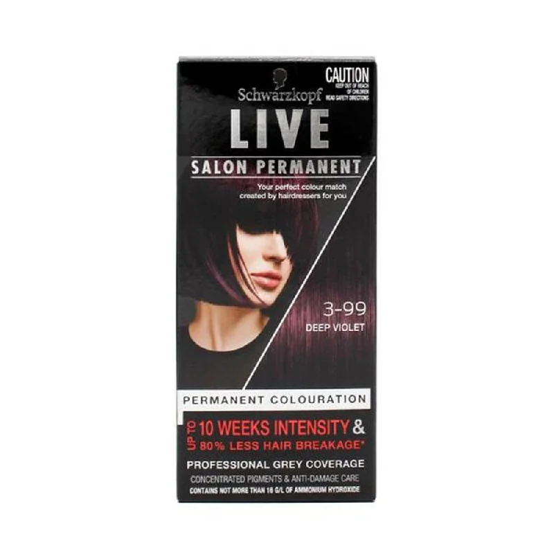 best products for hair care after swimming in saltwater -Schwarzkopf Live Salon Permanent Hair Colour 3-99 Deep Violet