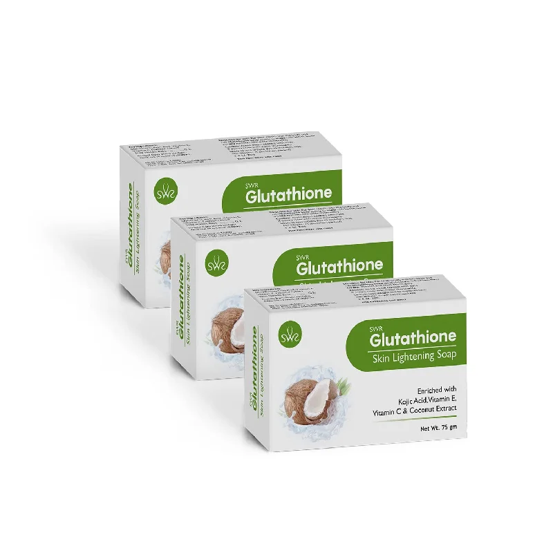 Swr Glutathione Skin Lightening Soap Coconut 75gm, Pack of 3