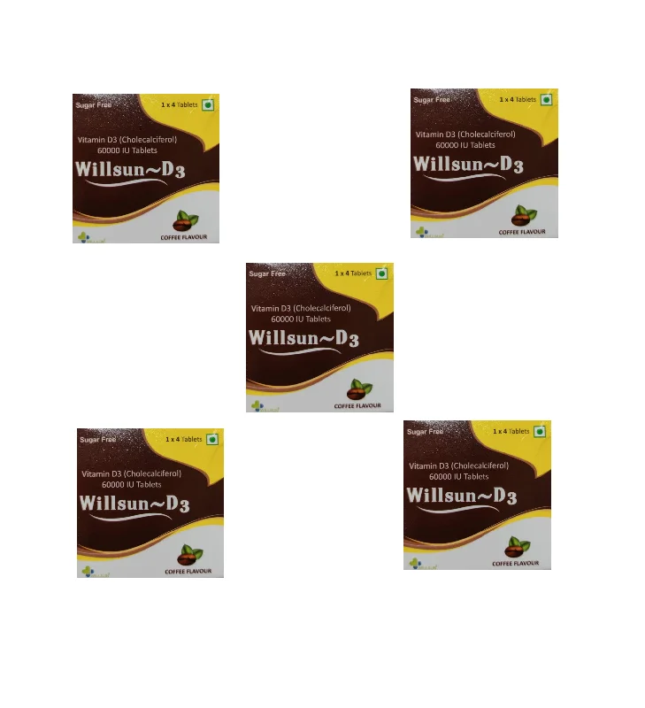 Willsun D3 Tablets 1x4 Cpas PACK OF 5